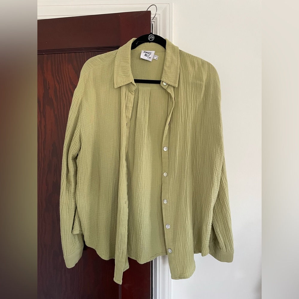 Princess Polly Green Cotton Overshirt